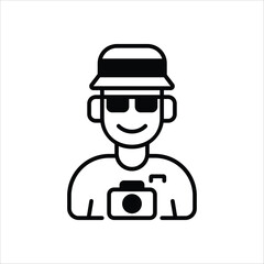 Tourist vector icon