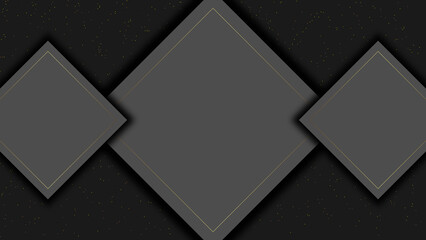 Abstract luxury dark background with gold line combinations