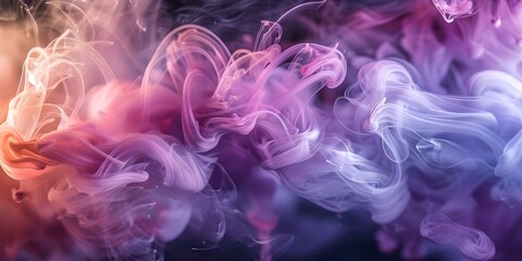 Fototapeta premium Colorful abstract ink swirls mixing in water to create dynamic background. Concept Abstract Art, Ink Swirls, Dynamic Background, Colorful Design