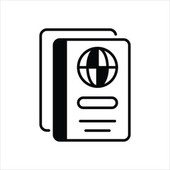 Passport vector icon