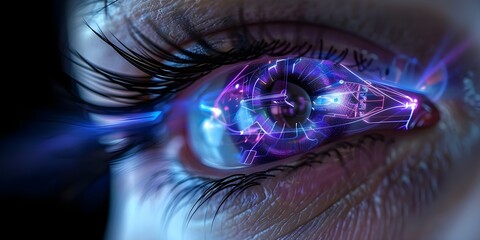 Enhancing Vision: A Human Cyborg Eye with Trifocal Intraocular Lens and Advanced Features. Concept Artificial Vision, Cyborg Technology, Innovation in Ophthalmology, Trifocal Intraocular Lens