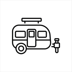 Travel Trailer vector icon