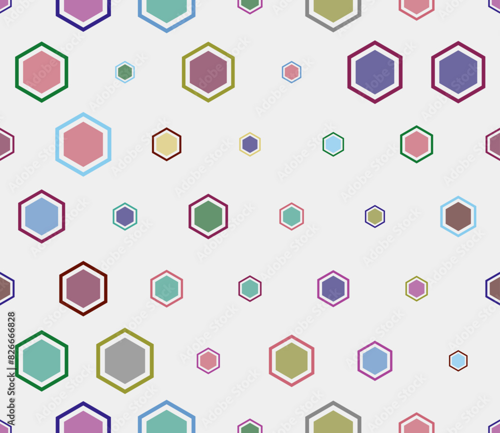 Poster abstract template background. multicolored geometric elements of varied size. hexagon bold mosaic ce