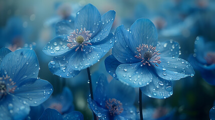 blue anemone flower - Powered by Adobe