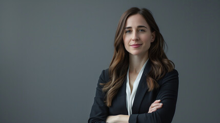 Obraz premium Confident Female Executive in Professional Attire