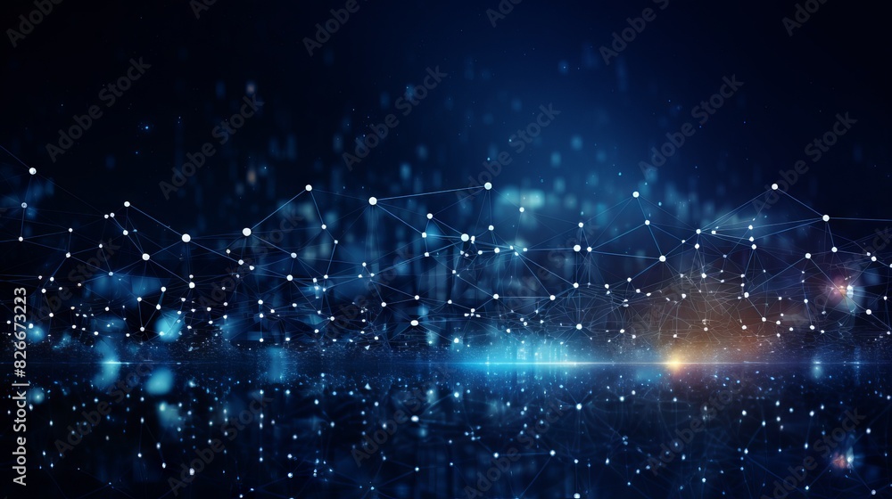 Poster high-tech connection: abstract background illustrating modern connectivity technologies.