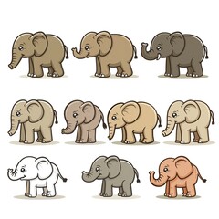 Fototapeta premium Elephants Minimalist