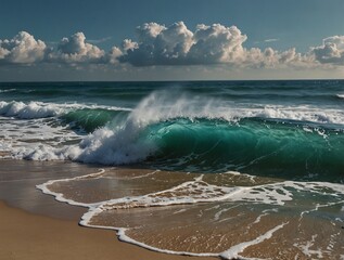  "Summer Vibes: Beach Waves and Blue Skies"