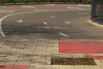 Bike lane, road for bicycles (bike, road, sign)