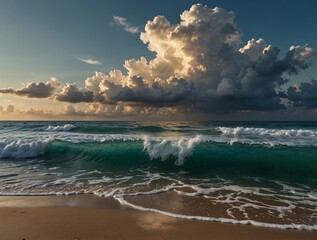  "Summer Vibes: Beach Waves and Blue Skies"