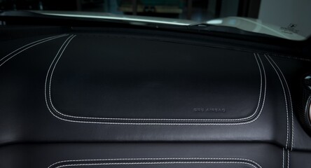 Air bag on a car