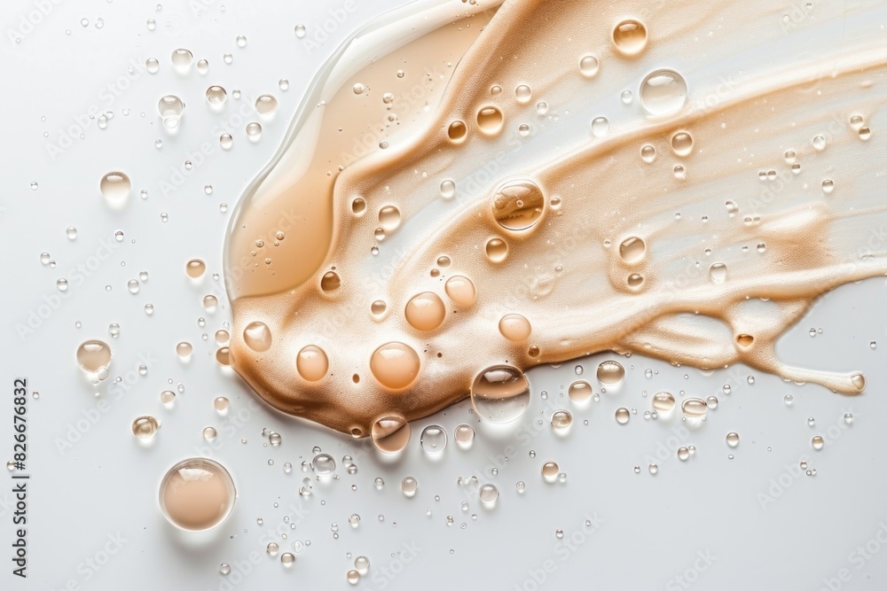 Aufkleber a white background with a lot of small bubbles of different sizes. the image has a playful and fun m