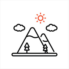 Mountain vector icon