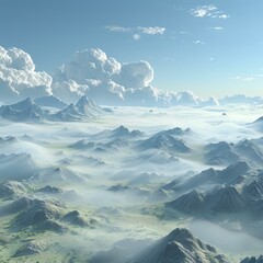 Misty Mountain Landscape