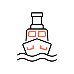 Obraz premium Ship vector icon