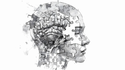 Creative Brainstorming Abstract Representation of a Human Head with Colorful Blocks and Splashes Symbolizing Innovative Thinking and Cognitive Processes Wallpaper Digital Art Poster Brainstorming Map 