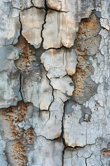 Aged Wall with Deep Cracks Showing Years of Weathering and Decay