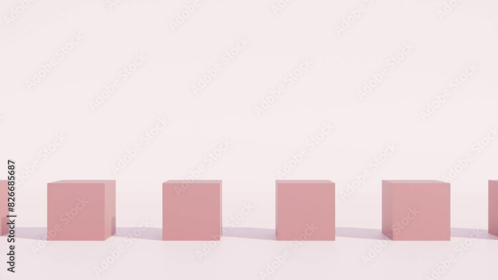 Aufkleber abstract 3d geometric motion video: seamless animation loop