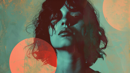 Worried woman - hyperpop and abject art and fine art - Album Covers