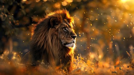 lion in the wild