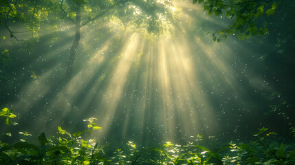sunlight in the forest