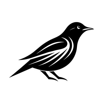 recommend clip art: minimalist starling bird vector silhouette illustration