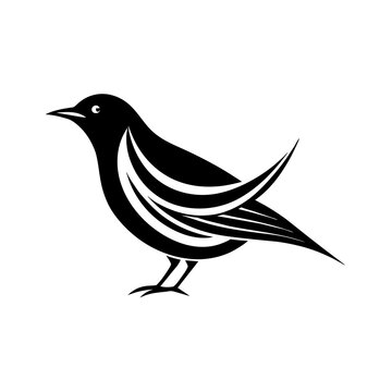 recommend clip art: minimalist starling bird vector silhouette illustration