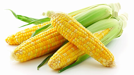 sweet corn isolated on white background