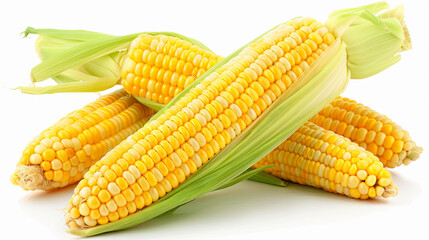 sweet corn isolated on white background