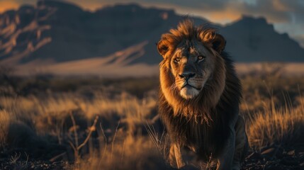 lion in the wild