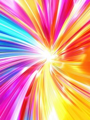 Fototapeta premium A vibrant poster background featuring a burst of colors and dynamic lines, creating an energetic feel for year-end promotions.