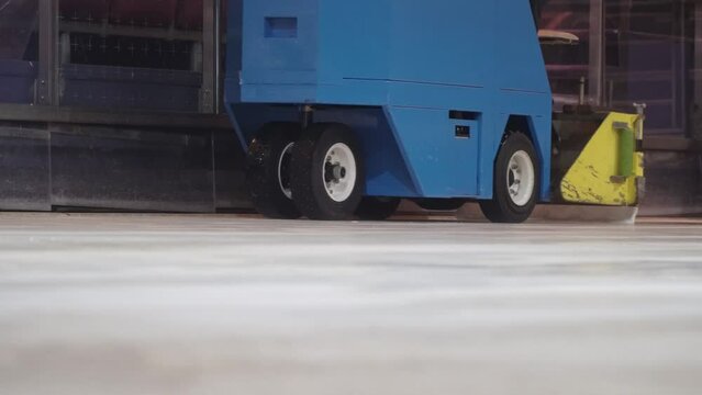 The Blue Ice Rink Zamboni is getting ready to resurface the ice in preparation for the event