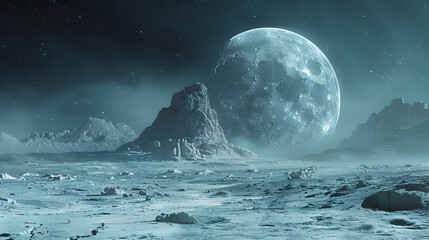 Mysterious Surface of an Unknown Planet Featuring Alien Terrain and Bizarre Landscapes