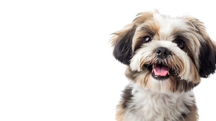 Cute puppy dog isolated on white background