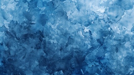 Obraz premium Abstract watercolor paint background: gradient deep blue with liquid fluid grunge texture for banner or background design