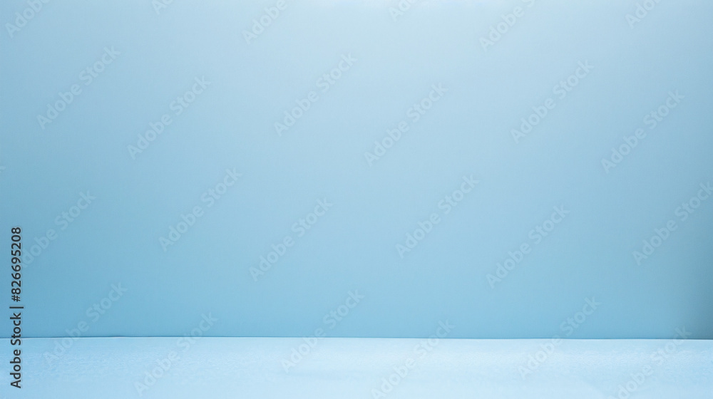 Poster minimalist blue background with empty table. clean and simple blue background with empty table or sh