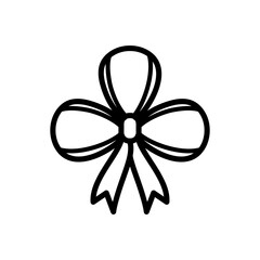 Bow tie line icon. Tie icon. Tie icon isolated on white background. Transparent background, minimalist symbol. Vector images