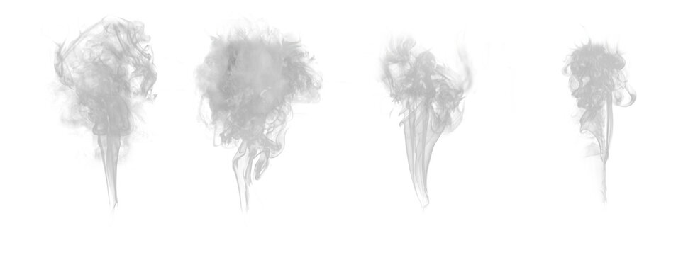 Abstract art. Grey smoke hookah on a transparen background. Inhalation. Steam Generator. The concept of aromatherapy.