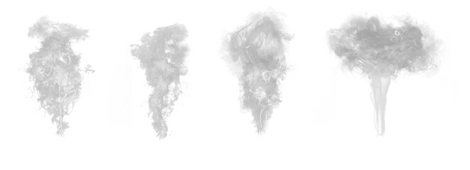 Abstract art. Grey smoke hookah on a transparen background. Inhalation. Steam Generator. The concept of aromatherapy. © Intel