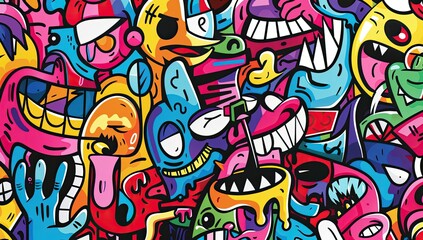 Fototapeta premium Vibrant Abstract Graffiti Art