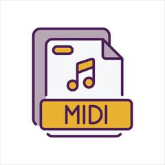 Midi vector icon