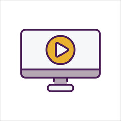 Video Player vector icon