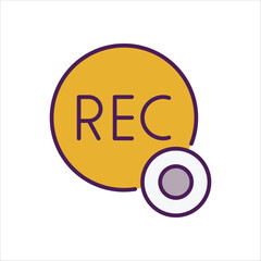 Recording vector icon