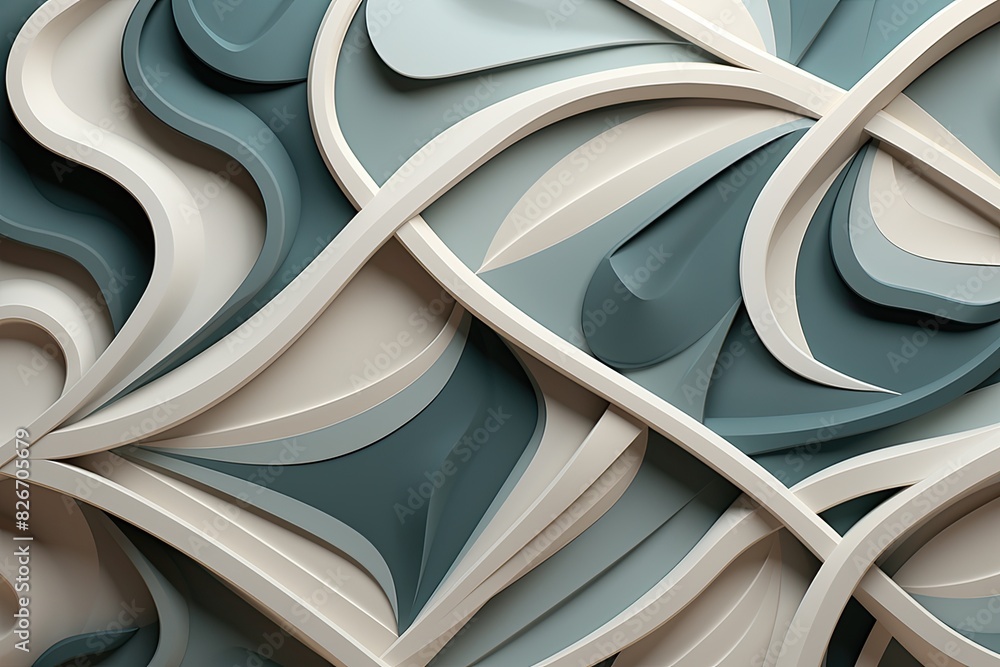 Poster a decorative wall with a pattern of intersecting lines, A decorative wall adorned with an intricate design of crisscrossing lines.