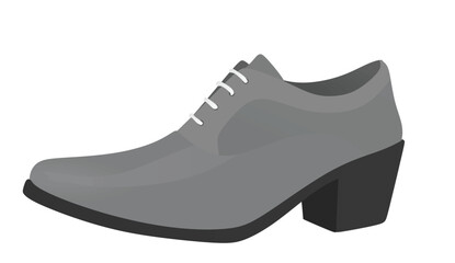 Grey  elegant shoe. vector illustration