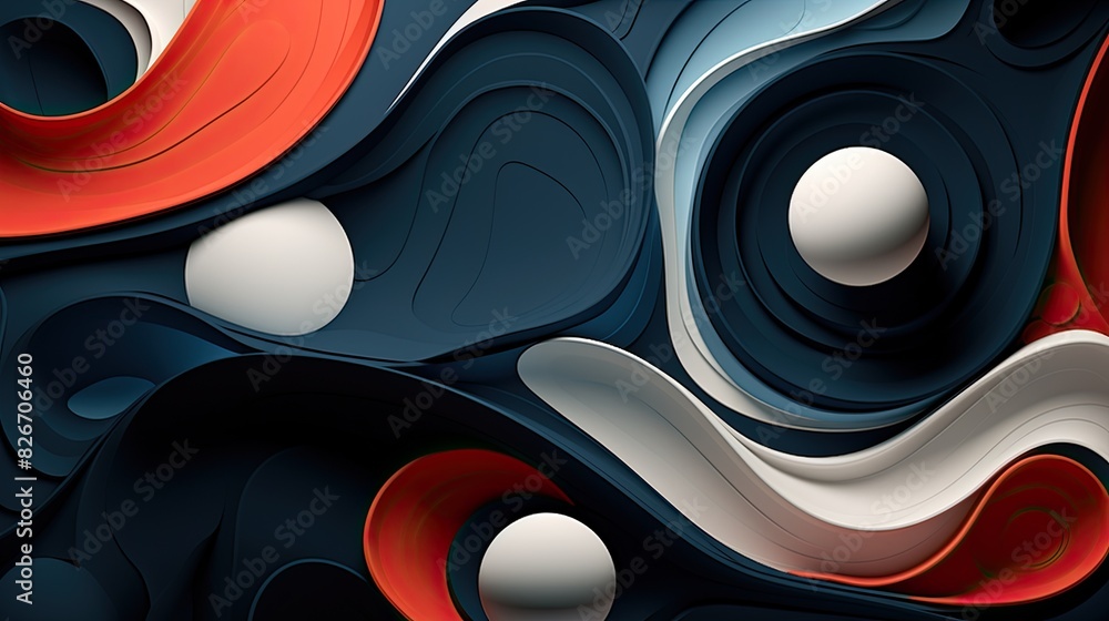 Aufkleber colorful abstract circle background design, screen displaying a vibrant and colorful bubble design.