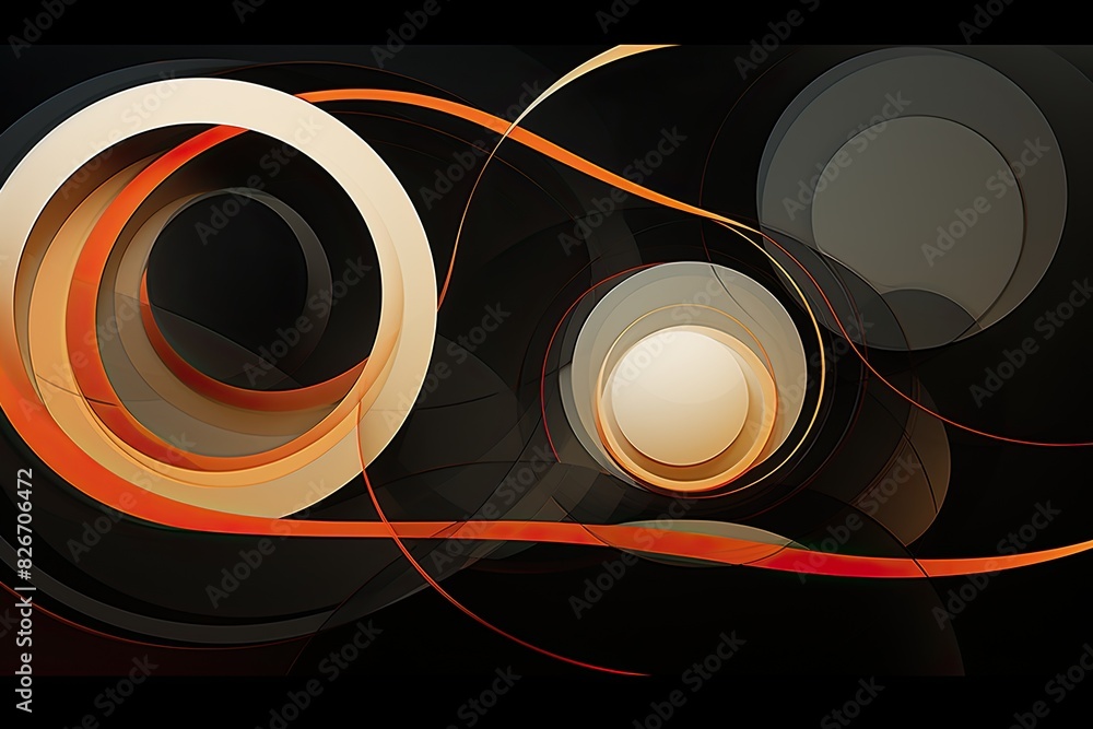Aufkleber colorful abstract circle background design, screen displaying a vibrant and colorful bubble design.