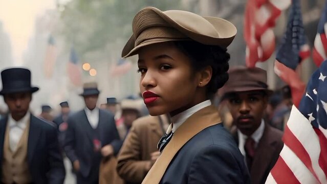 Juneteenth African American independence day, United States federal holiday, seamless loop