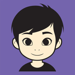 child with a smile cute boy face vector design