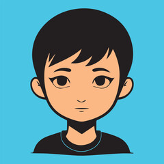 child with a smile cute boy face vector design